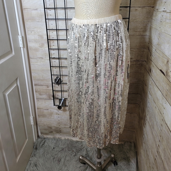 Vintage shomax silk sequined 2pc dress. - Picture 7 of 9